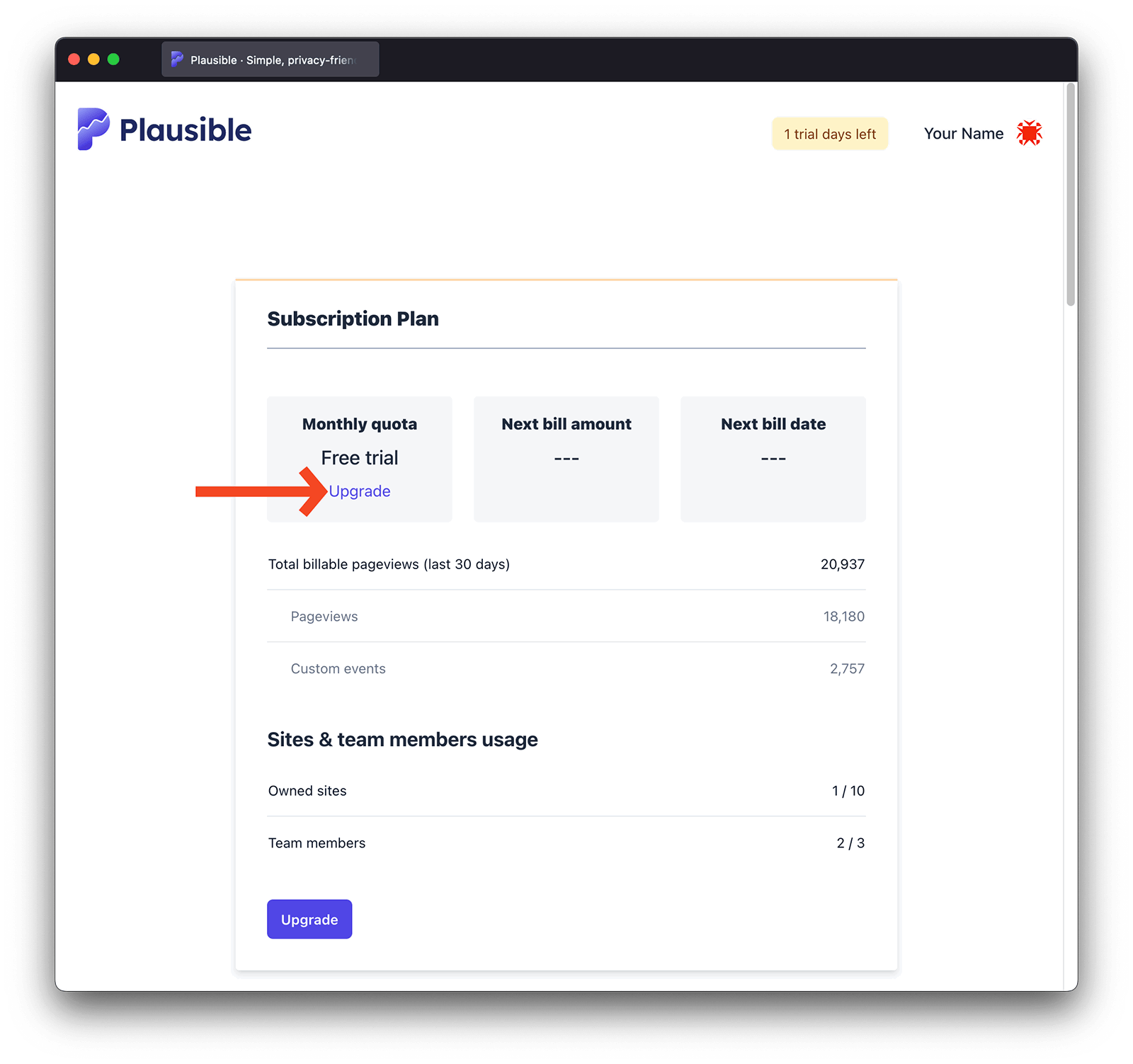 Upgrade your trial account to a paid subscription